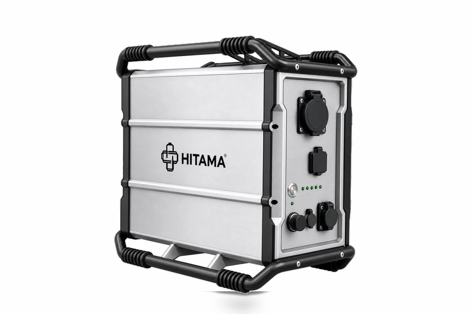 Hitama P25 tragbare industrielle Batterie-Powerstation, Dreiviertelansicht auf Weiß